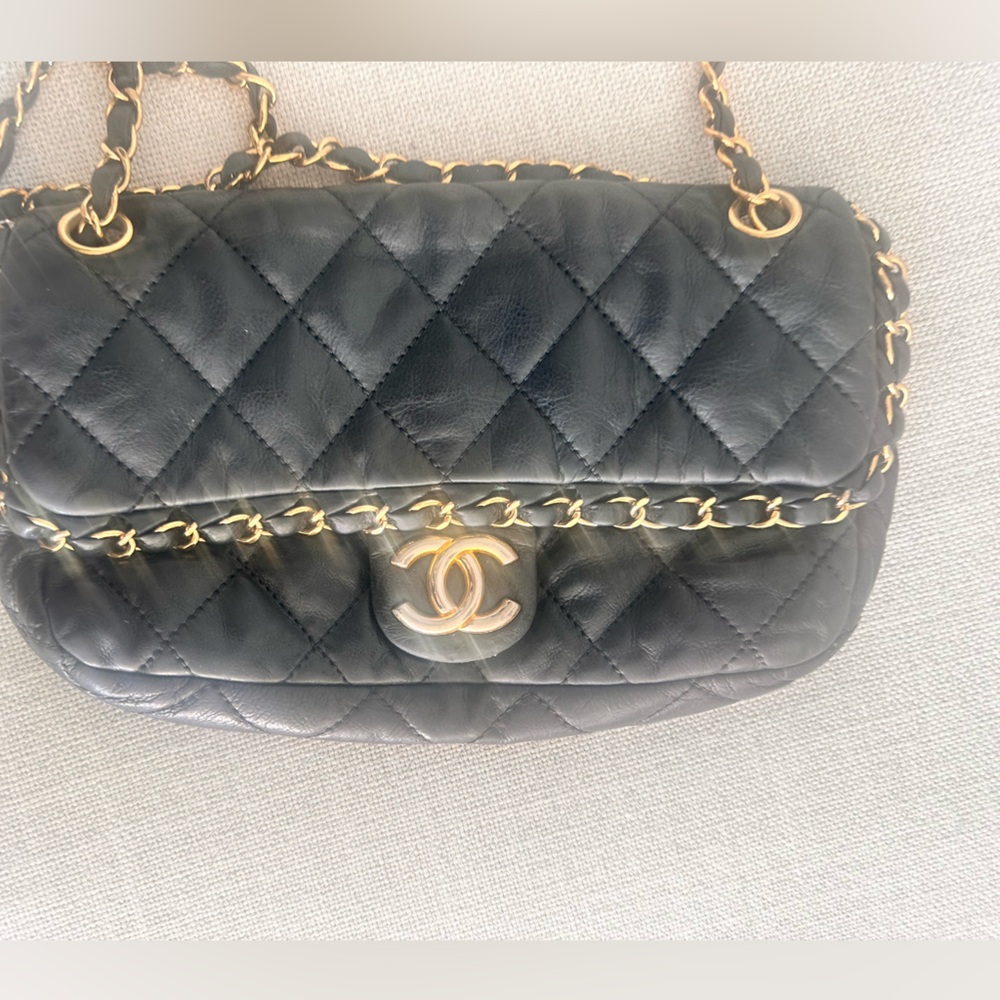 CHANEL Black Leather Interior Bag
